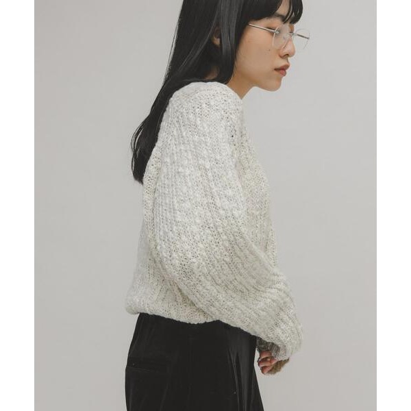 ：常花二手：🇯🇵 KBF ✿ 混織短版氣質針織上衣（實拍照請看下方商品說明欄）日牌正品 現貨-細節圖3