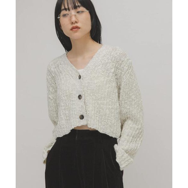 ：常花二手：🇯🇵 KBF ✿ 混織短版氣質針織上衣（實拍照請看下方商品說明欄）日牌正品 現貨-細節圖4