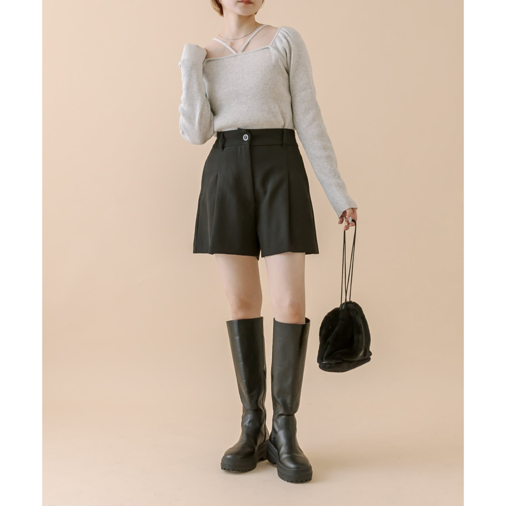 ：常花二手：🇯🇵 mline ✿ 繫帶方領氣質針織上衣（實拍照請看下方商品說明欄）日牌正品 現貨-細節圖6