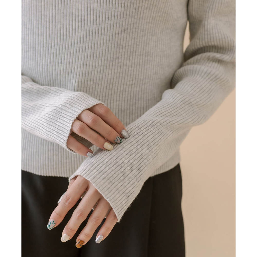 ：常花二手：🇯🇵 mline ✿ 繫帶方領氣質針織上衣（實拍照請看下方商品說明欄）日牌正品 現貨-細節圖9