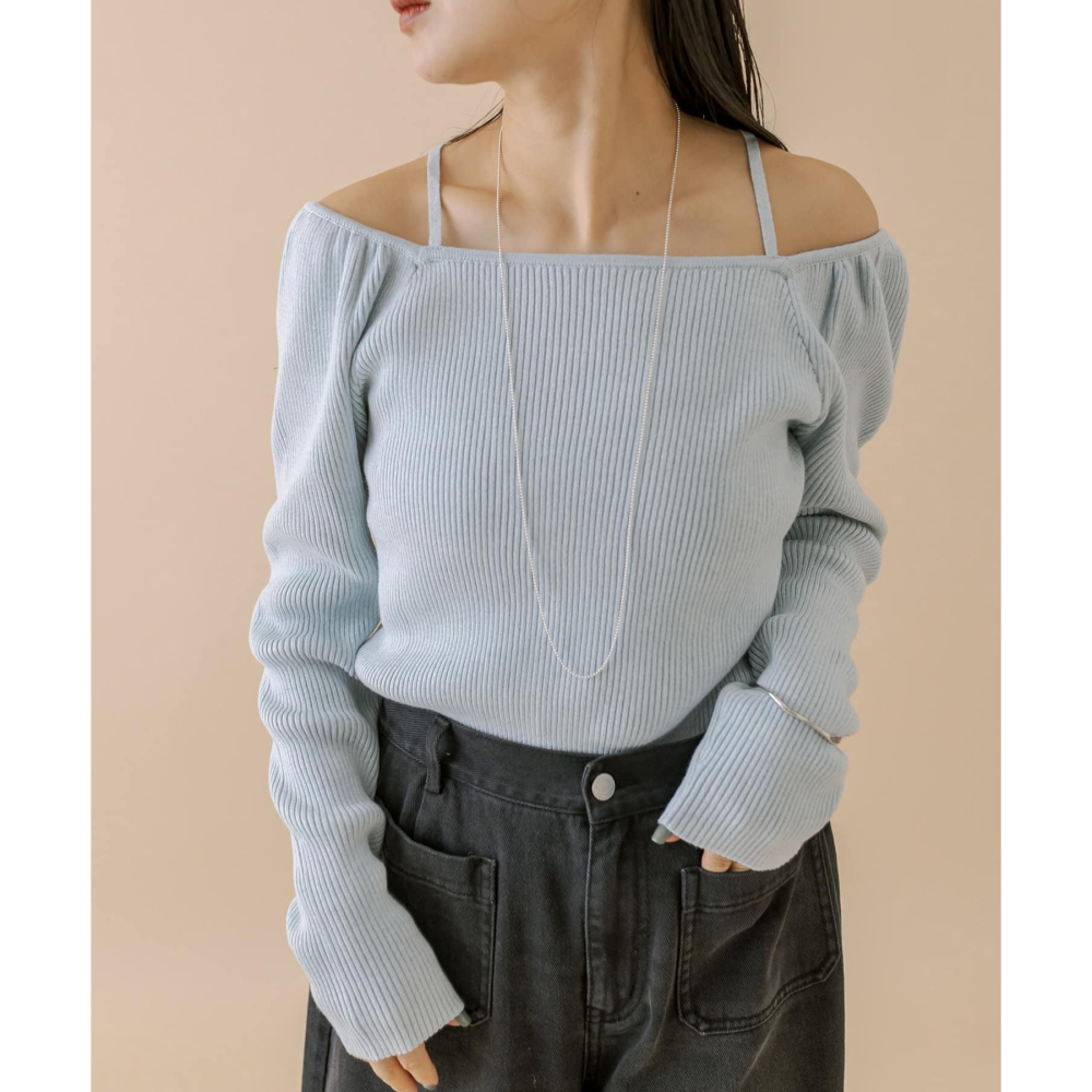 ：常花二手：🇯🇵 mline ✿ 繫帶方領氣質針織上衣（實拍照請看下方商品說明欄）日牌正品 現貨-細節圖10