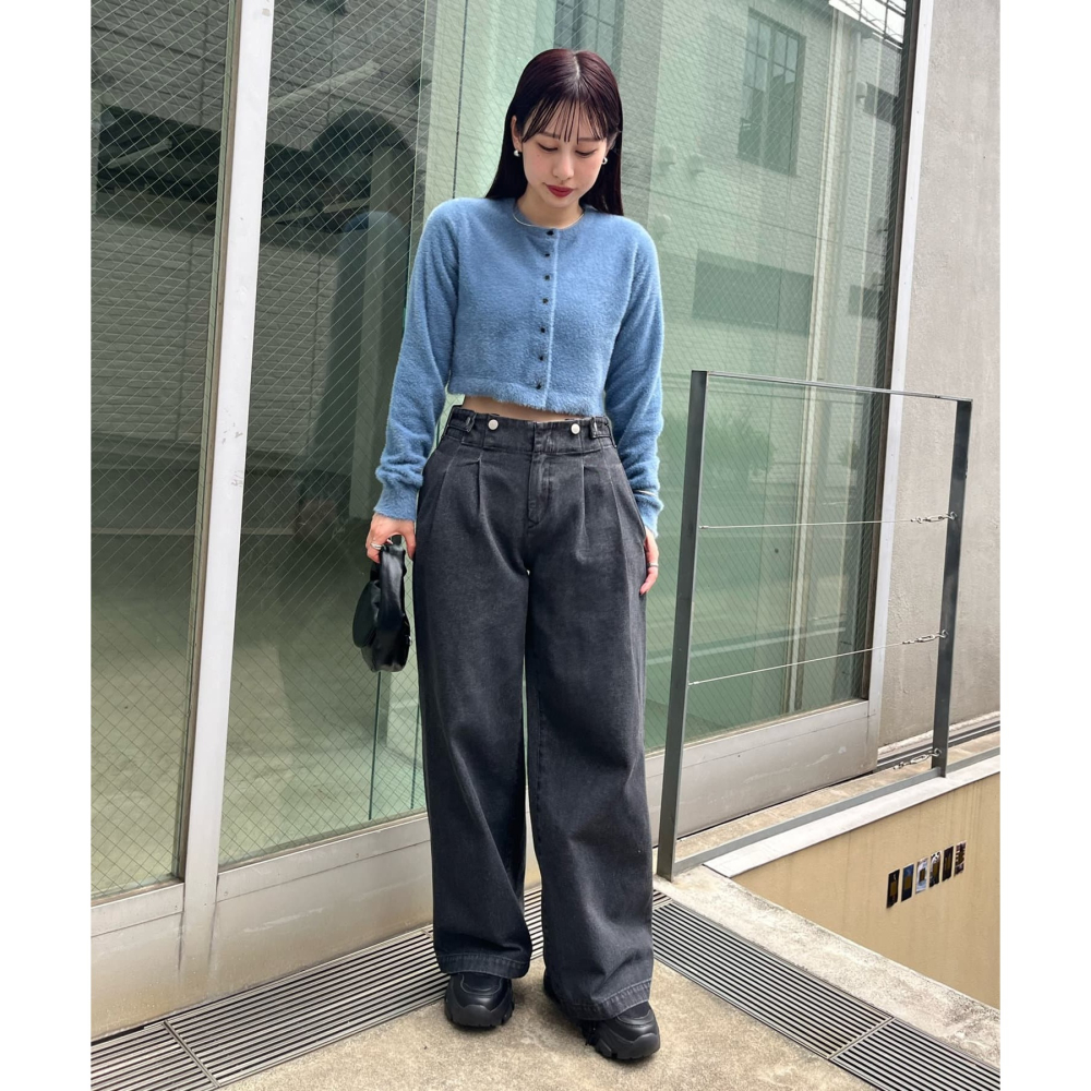 ：常花二手：🇯🇵 mline ✿ 短版俐落毛絨感針織上衣（實拍照請看下方商品說明欄）日牌正品 現貨-細節圖8