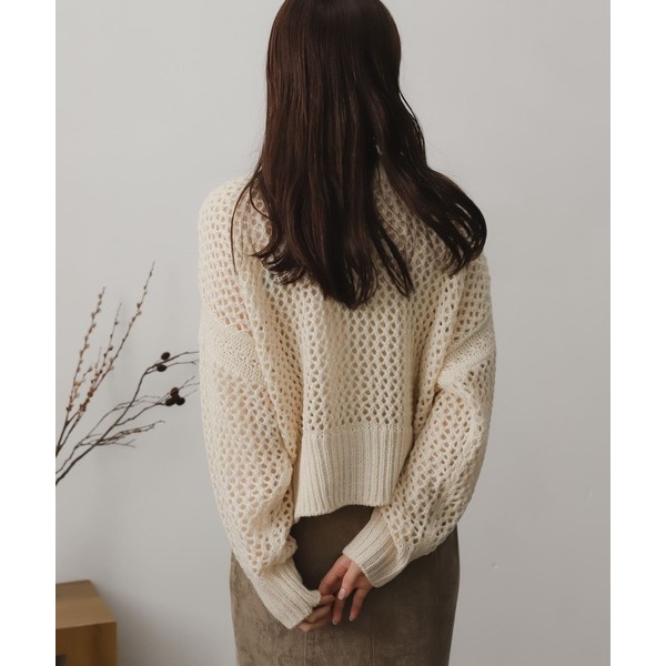 ：常花二手：🇯🇵 SENSE OF PLACE ✿ 撞色釦溫柔簍空針織罩衫（實拍照請看下方商品說明欄）日牌正品現貨-細節圖2