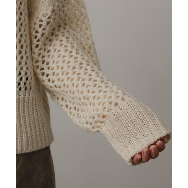 ：常花二手：🇯🇵 SENSE OF PLACE ✿ 撞色釦溫柔簍空針織罩衫（實拍照請看下方商品說明欄）日牌正品現貨-細節圖11