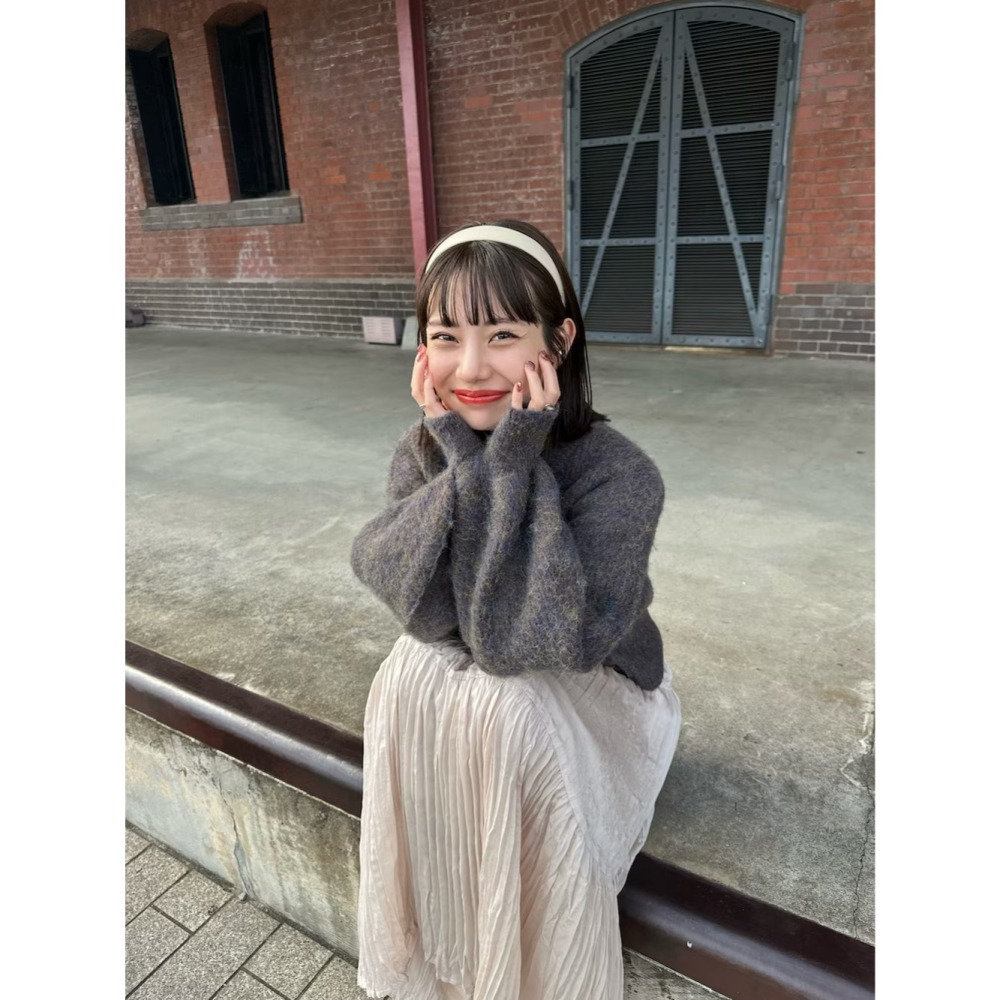：常花二手：🇯🇵 hinari ✿ 短版混色針織毛衣（實拍照請看下方商品說明欄）日牌正品 現貨-細節圖8