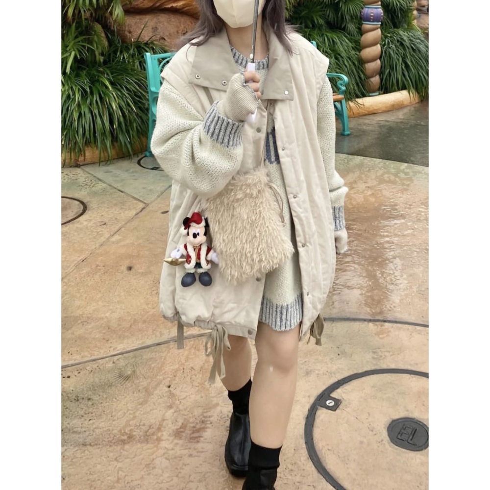 ：常花二手：🇯🇵 Kastane ✿ 多穿法可拆袖絎縫鋪中長版大衣（實拍照請看下方商品說明欄）日牌正品 現貨-細節圖9
