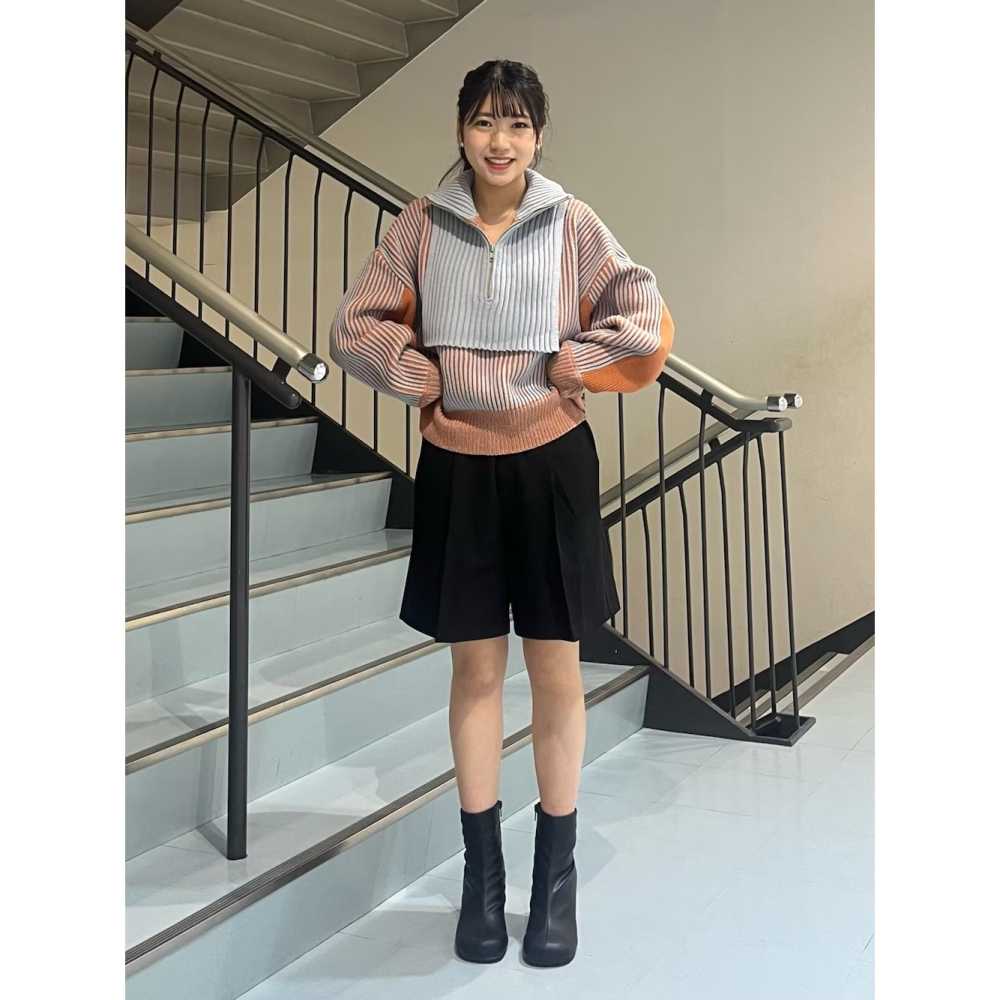 ：常花二手：🇯🇵 KBF ✿ 特殊撞色拉鍊高領毛衣（實拍照請看下方商品說明欄）日牌正品 現貨-細節圖5