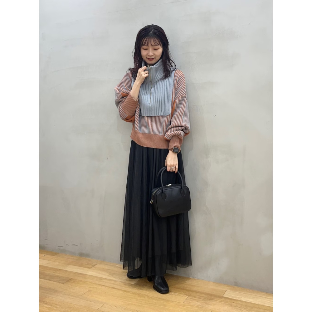 ：常花二手：🇯🇵 KBF ✿ 特殊撞色拉鍊高領毛衣（實拍照請看下方商品說明欄）日牌正品 現貨-細節圖7