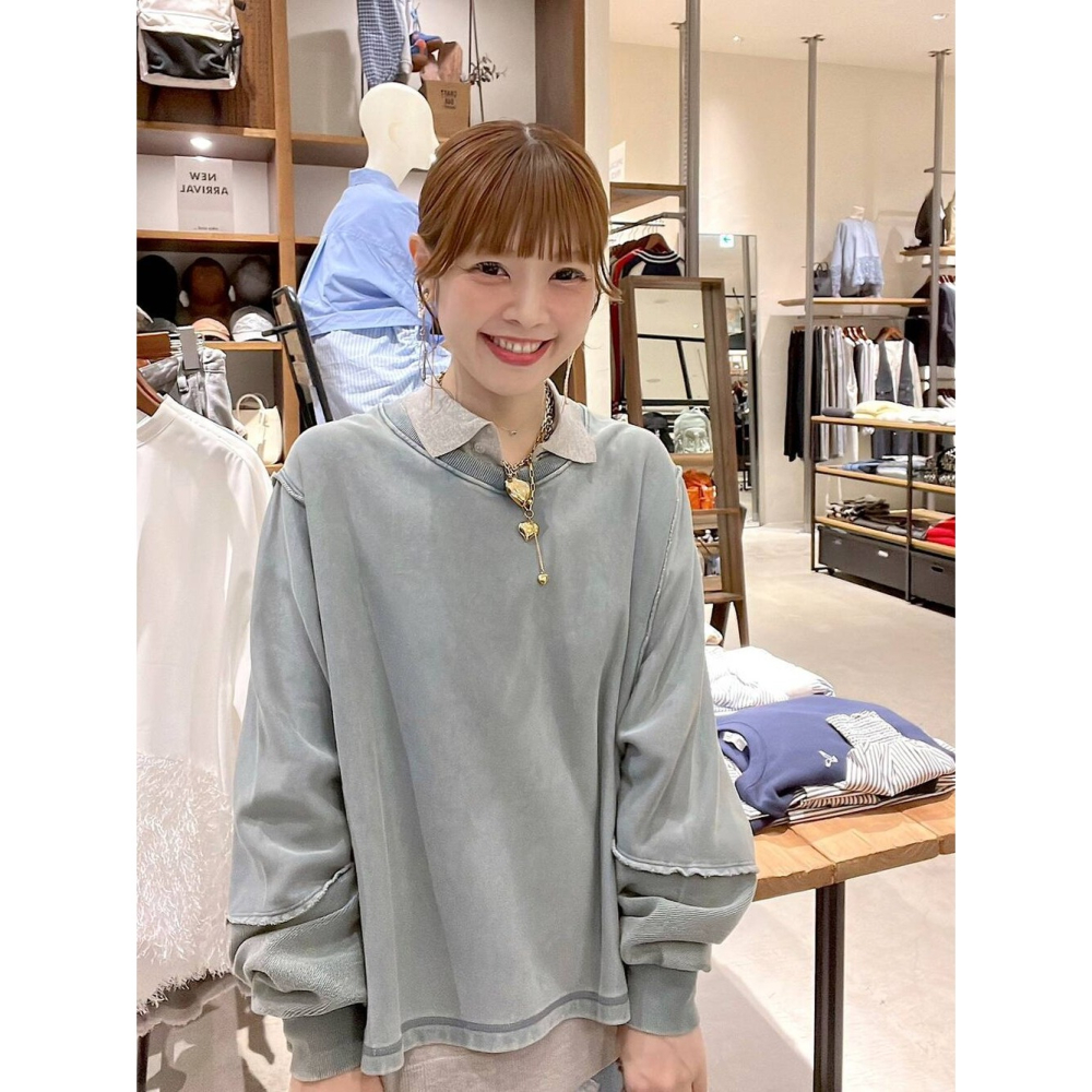 ：常花二手：🇯🇵 niko and... ✿ 特殊拼接設計短版上衣（實拍照請看下方商品說明欄）日牌正品 現貨-細節圖9