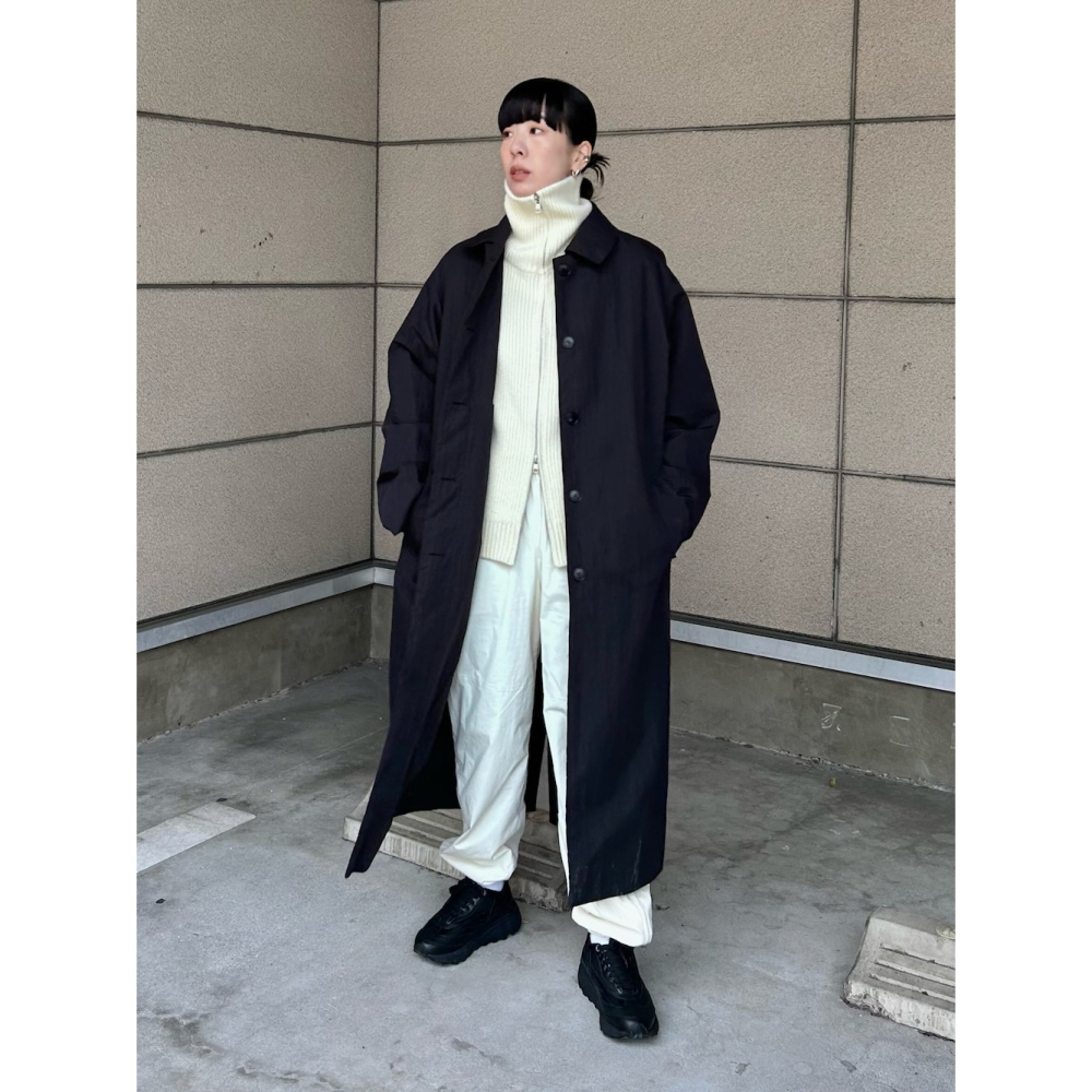 ：常花二手：🇯🇵 select MOCA ✿ 高領雙拉鍊坑條紋針織上衣（實拍照請看下方商品說明欄）日牌正品 現貨-細節圖9