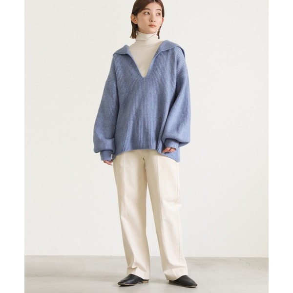：常花二手：🇯🇵 select MOCA ✿ 大V領慵懶針織毛衣（實拍照請看下方商品說明欄）日牌正品 現貨-細節圖6