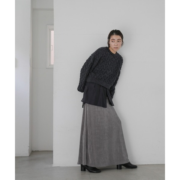 ：常花二手：🇯🇵 select MOCA ✿ 交叉立體織紋短版毛衣（實拍照請看下方商品說明欄）日牌正品 現貨-細節圖6