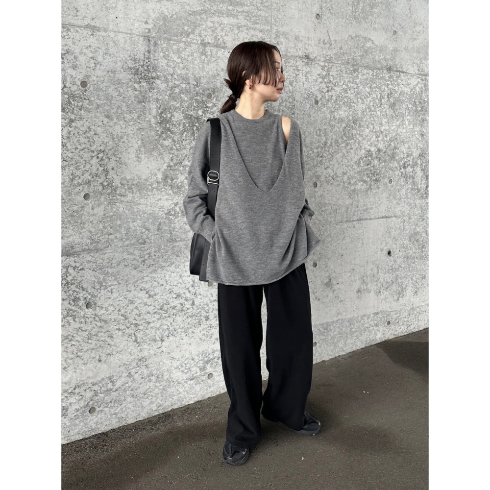 ：常花二手：🇯🇵 select MOCA by son ✿ 層次感寬鬆針織兩件式套裝（實拍照請看下方商品說明欄）-細節圖8