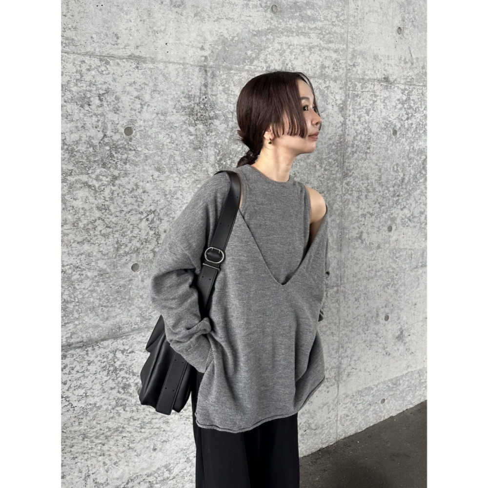 ：常花二手：🇯🇵 select MOCA by son ✿ 層次感寬鬆針織兩件式套裝（實拍照請看下方商品說明欄）-細節圖9
