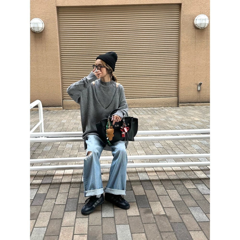 ：常花二手：🇯🇵 select MOCA by son ✿ 層次感寬鬆針織兩件式套裝（實拍照請看下方商品說明欄）-細節圖10