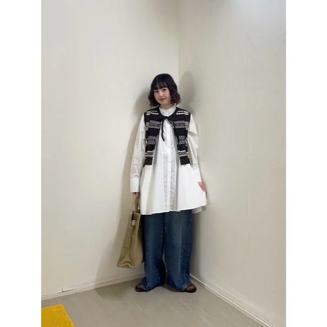 ：常花二手：🇯🇵 KBF ✿ 撞色圖騰綁帶針織背心（實拍照請看下方商品說明欄）日牌正品 現貨-細節圖9