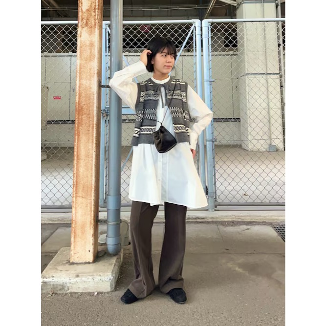 ：常花二手：🇯🇵 KBF ✿ 撞色圖騰綁帶針織背心（實拍照請看下方商品說明欄）日牌正品 現貨-細節圖10