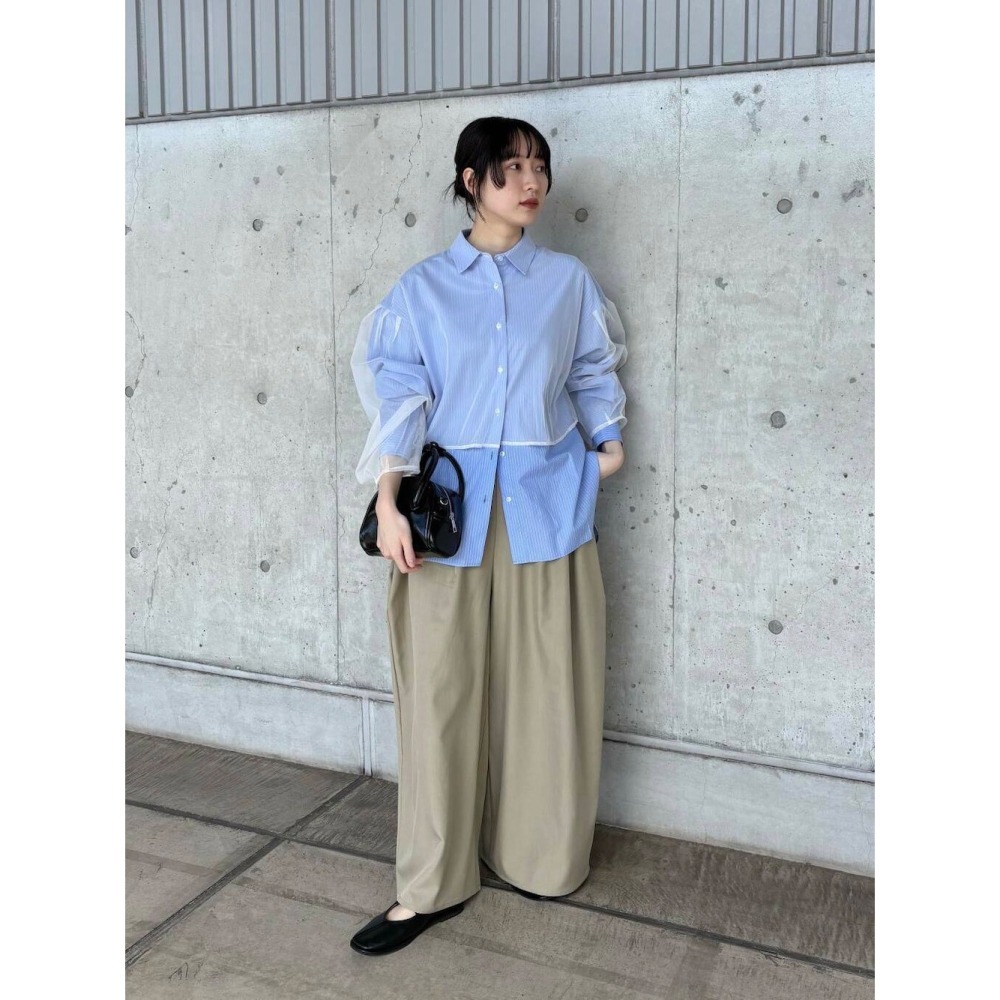 ：常花二手：🇯🇵 KBF ✿ 外罩薄紗層次造型襯衫（實拍照請看下方商品說明欄）日牌正品 現貨-細節圖11