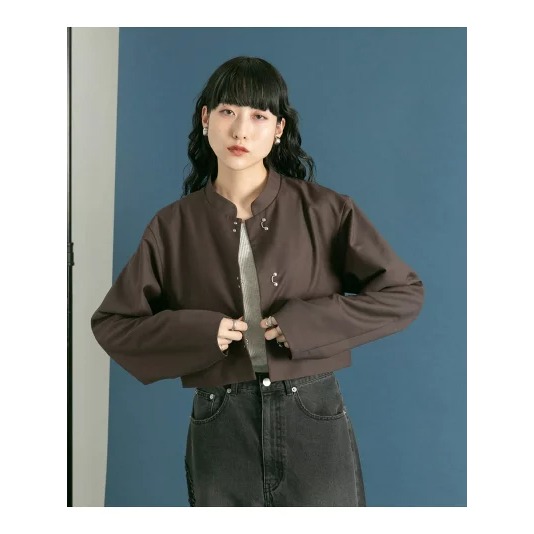 ：常花二手：🇯🇵 KBF ✿ 短版鉤扣夾克外套（實拍照請看下方商品說明欄）日牌正品 現貨-細節圖6