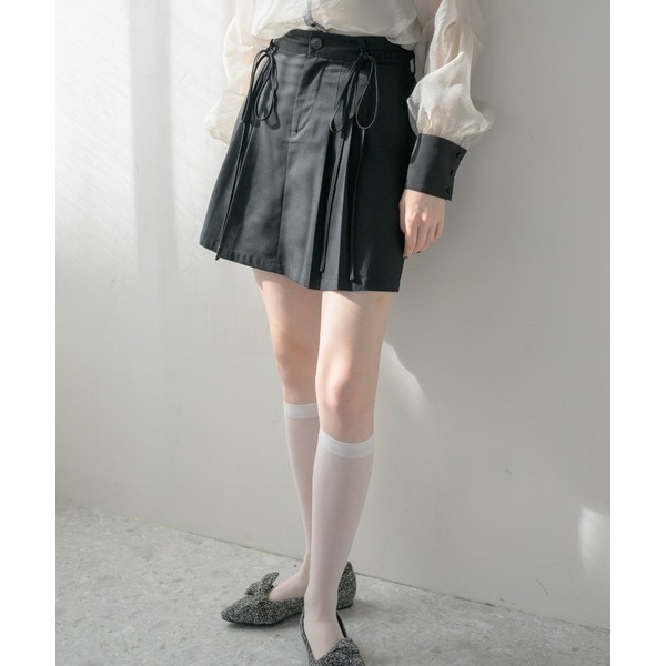 ：常花二手：🇯🇵 idem ✿ 可愛蝴蝶結綁帶學院風褲裙（實拍照請看下方商品說明欄）日牌正品 現貨-細節圖4