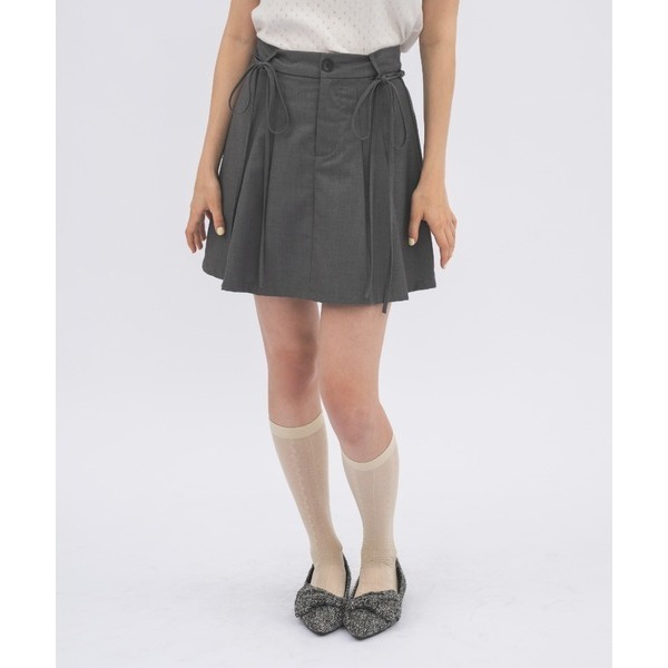 ：常花二手：🇯🇵 idem ✿ 可愛蝴蝶結綁帶學院風褲裙（實拍照請看下方商品說明欄）日牌正品 現貨-細節圖5