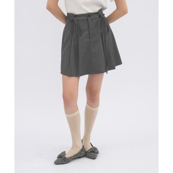 ：常花二手：🇯🇵 idem ✿ 可愛蝴蝶結綁帶學院風褲裙（實拍照請看下方商品說明欄）日牌正品 現貨-細節圖6
