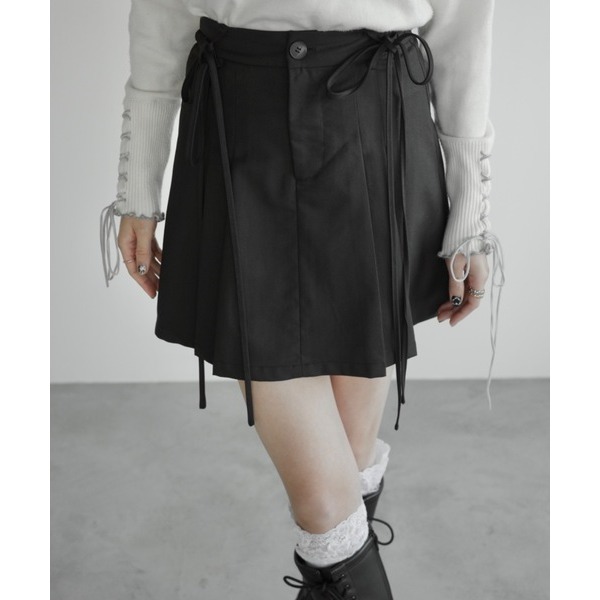 ：常花二手：🇯🇵 idem ✿ 可愛蝴蝶結綁帶學院風褲裙（實拍照請看下方商品說明欄）日牌正品 現貨-規格圖11