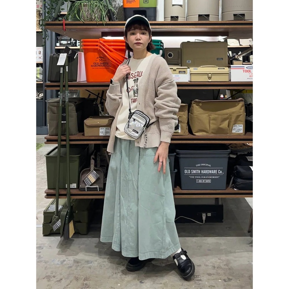 ：常花二手：🇯🇵 niko and... ✿ 經典定番腰帶造型牛仔Ａ字裙（實拍照請看下方商品說明欄）日牌正品 現貨-細節圖5