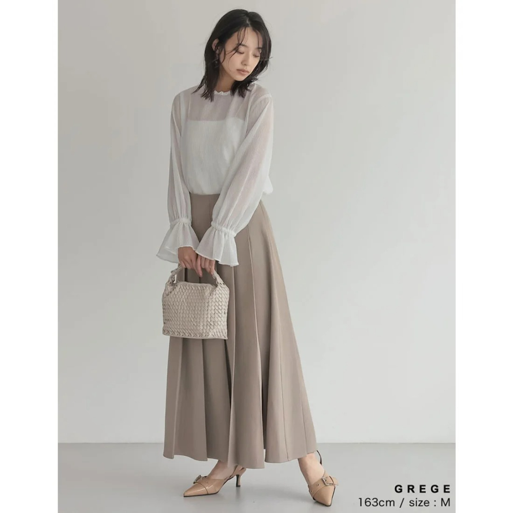 ：常花二手：🇯🇵 Re:EDIT ✿ 2way拉鏈造型寬版百褶裙（實拍照請看下方商品說明欄）日牌正品 現貨-細節圖3