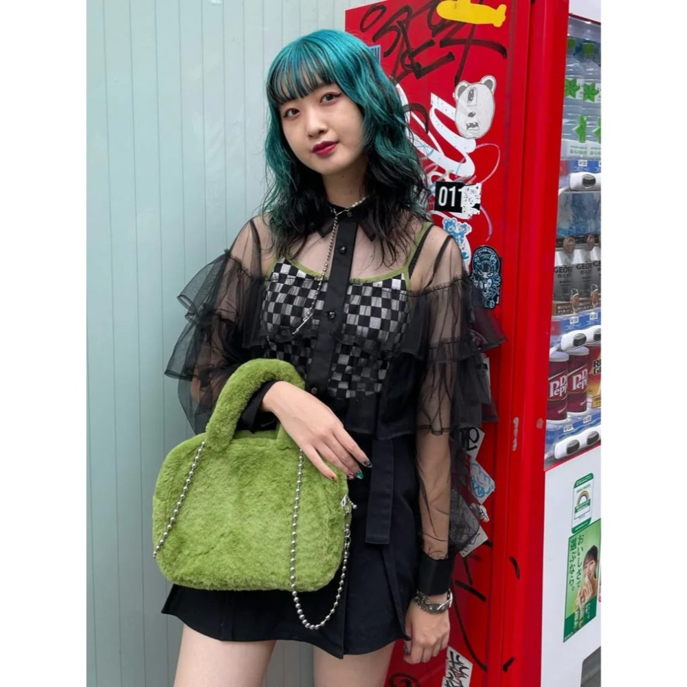 ：常花二手：🇯🇵 jouetie ✿ 透膚荷葉蛋糕澎袖襯衫（實拍照請看下方商品說明欄）日牌正品 現貨-細節圖7