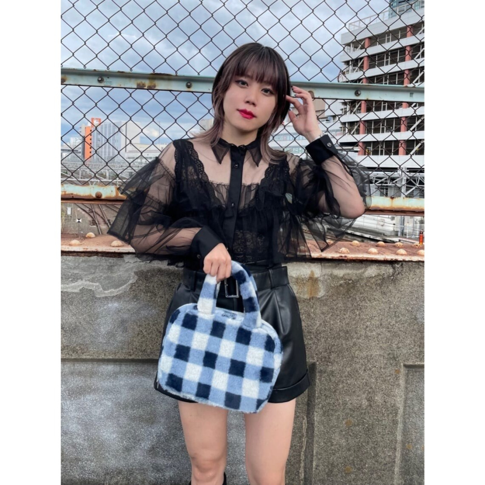 ：常花二手：🇯🇵 jouetie ✿ 透膚荷葉蛋糕澎袖襯衫（實拍照請看下方商品說明欄）日牌正品 現貨-細節圖8