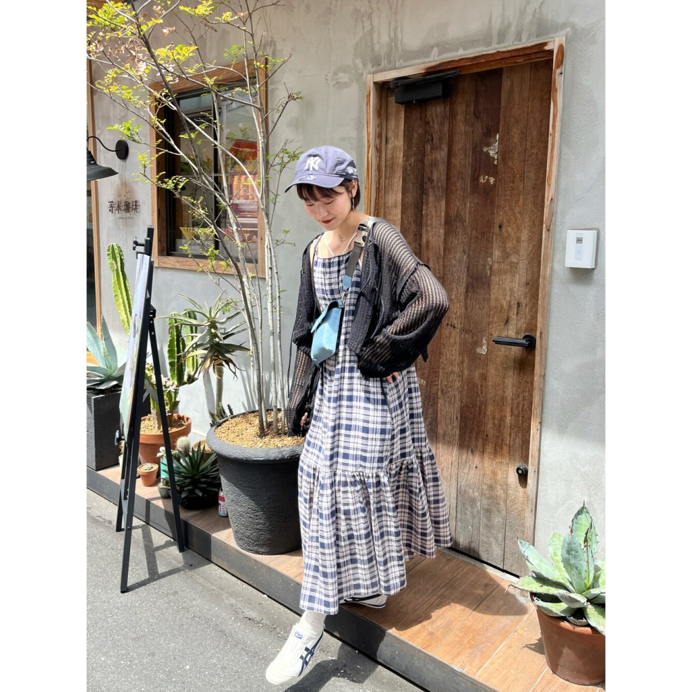 ：常花二手：🇯🇵 Kastane ✿ 夏日格紋吊帶洋裝（實拍照請看下方商品說明欄）日牌正品 現貨-細節圖10