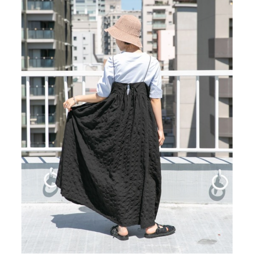 ：常花二手：🇯🇵 KBF ✿ 泡泡布吊帶洋裝（實拍照請看下方商品說明欄）日牌正品 現貨-細節圖6