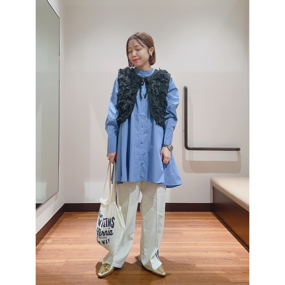 ：常花二手：🇯🇵 KBF ✿ 傘擺打褶造型長版襯衫（實拍照請看下方商品說明欄）日牌正品 現貨-細節圖9