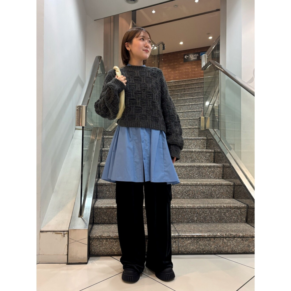 ：常花二手：🇯🇵 KBF ✿ 傘擺打褶造型長版襯衫（實拍照請看下方商品說明欄）日牌正品 現貨-細節圖11