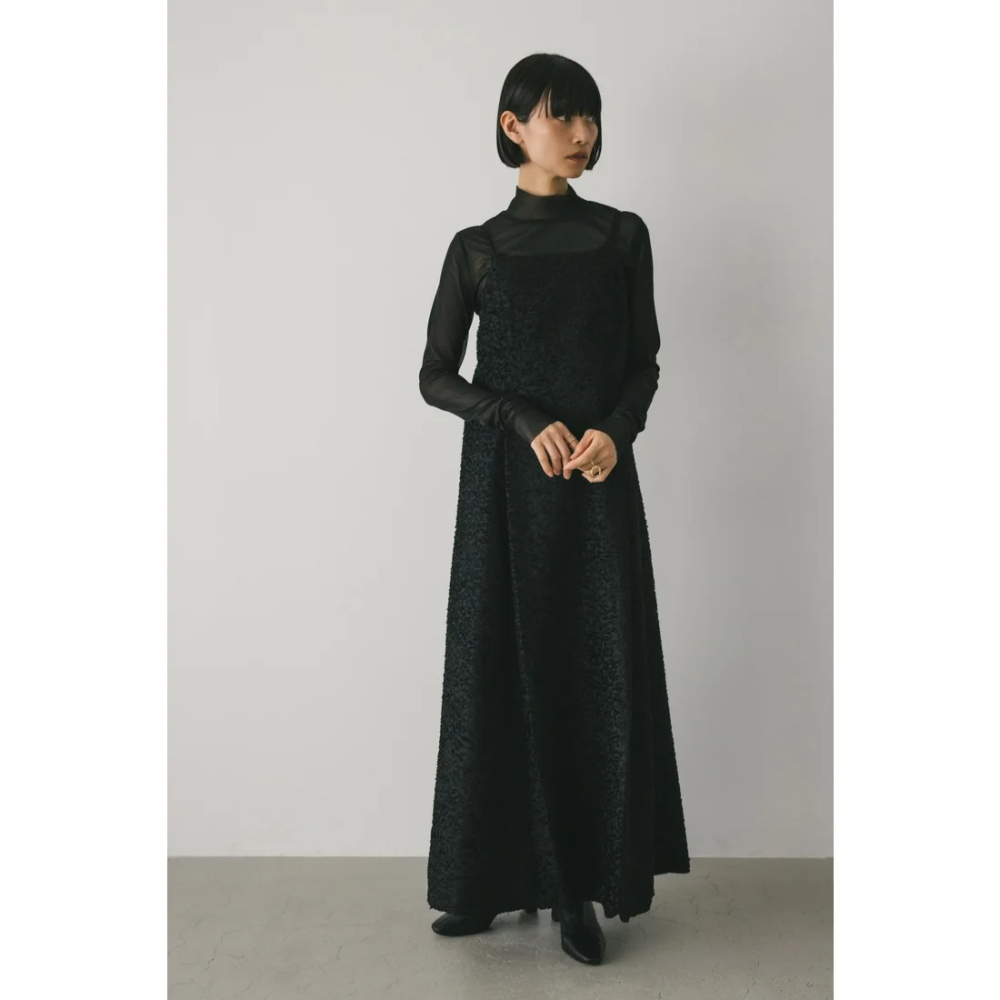 ：常花二手：🇯🇵 STYLEMIXER ✿ 重工羽毛緹花正式吊帶洋裝（實拍照請看下方商品說明欄）日牌正品 現貨-細節圖2