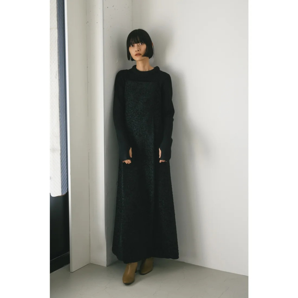 ：常花二手：🇯🇵 STYLEMIXER ✿ 重工羽毛緹花正式吊帶洋裝（實拍照請看下方商品說明欄）日牌正品 現貨-細節圖3