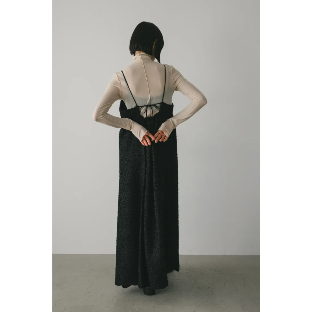 ：常花二手：🇯🇵 STYLEMIXER ✿ 重工羽毛緹花正式吊帶洋裝（實拍照請看下方商品說明欄）日牌正品 現貨-細節圖5