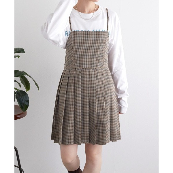 ：常花二手：🇯🇵 w closet ✿ 吊帶短版百褶學院風洋裝（實拍照請看下方商品說明欄）日牌正品 現貨-細節圖11