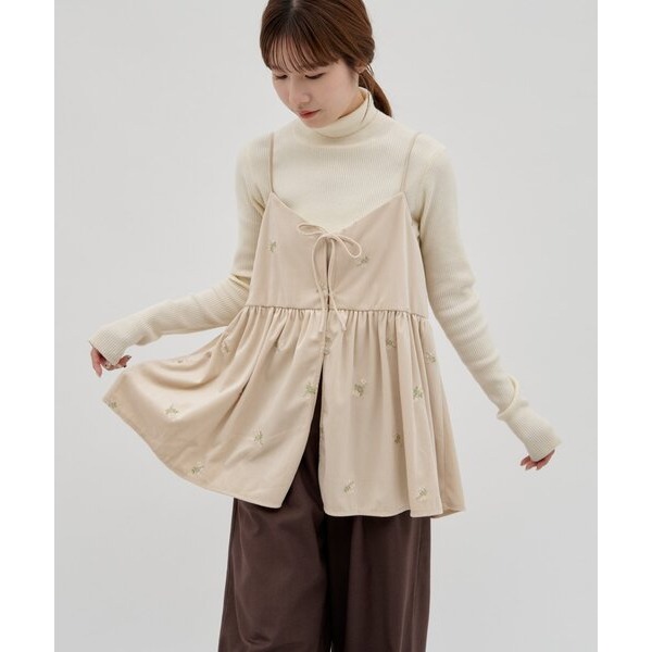 ：常花二手：🇯🇵 DISCOAT ✿ 絨布刺繡細肩帶外罩背心（實拍照請看下方商品說明欄）日牌正品 現貨-細節圖3