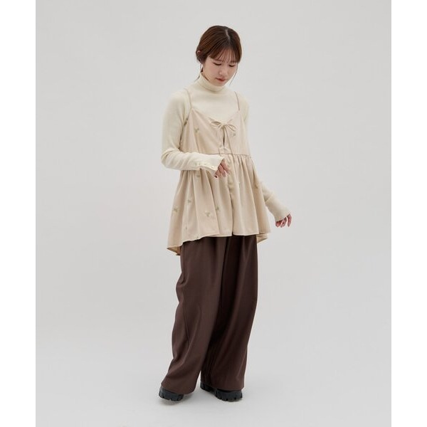 ：常花二手：🇯🇵 DISCOAT ✿ 絨布刺繡細肩帶外罩背心（實拍照請看下方商品說明欄）日牌正品 現貨-細節圖5