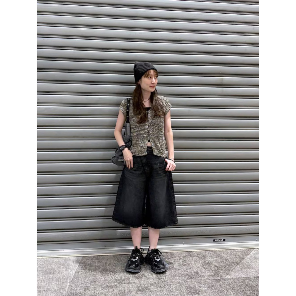 ：常花二手：🇯🇵 JEANASIS ✿ 法式袖短版混織排釦上衣（實拍照請看下方商品說明欄）日牌正品 現貨-細節圖6