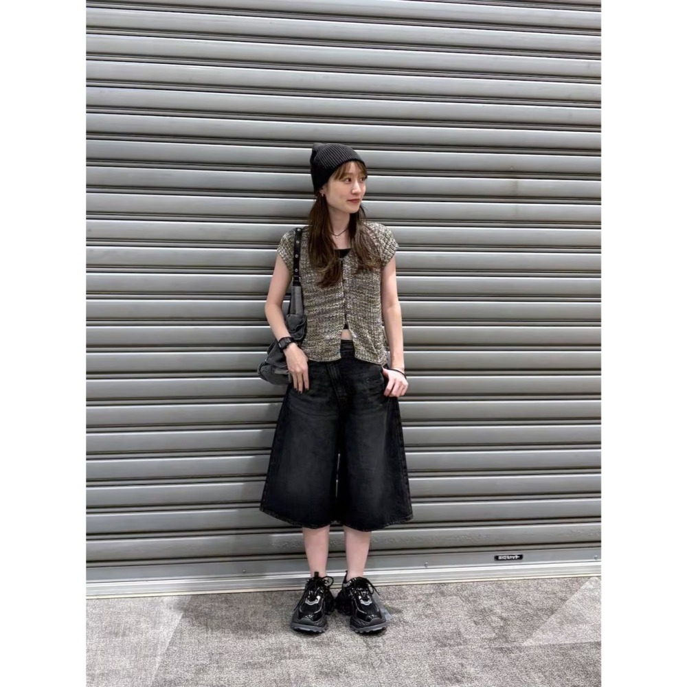 ：常花二手：🇯🇵 JEANASIS ✿ 法式袖短版混織排釦上衣（實拍照請看下方商品說明欄）日牌正品 現貨-細節圖6