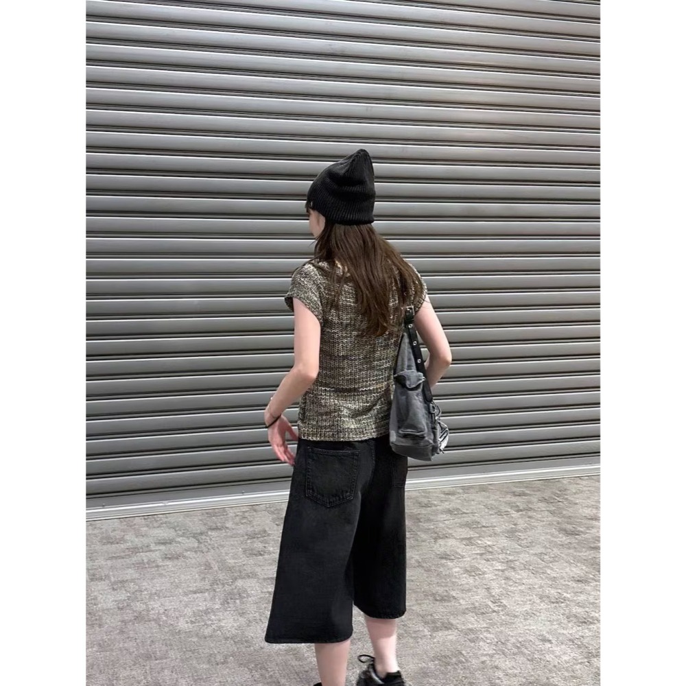 ：常花二手：🇯🇵 JEANASIS ✿ 法式袖短版混織排釦上衣（實拍照請看下方商品說明欄）日牌正品 現貨-細節圖7