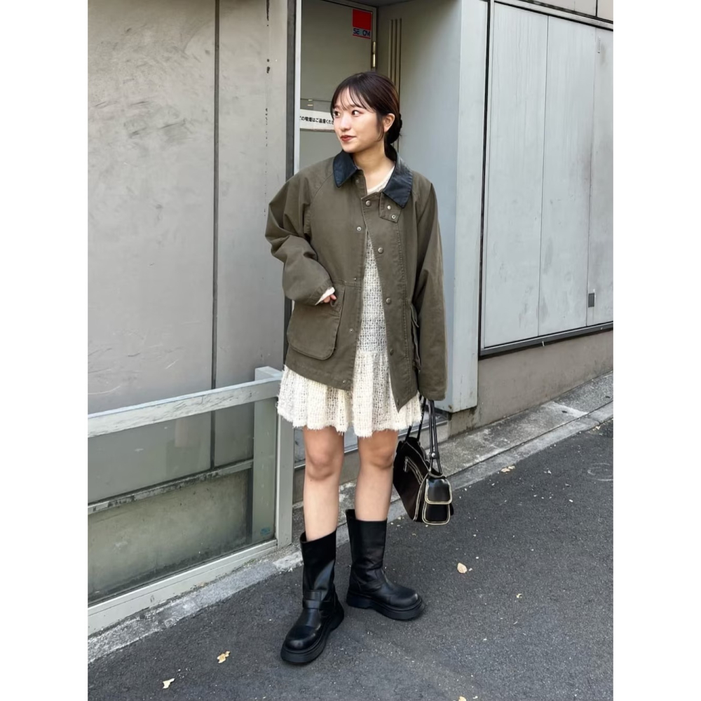 ：常花二手：🇯🇵 Kastane ✿ 毛絨絨緹花透膚吊帶外罩洋裝（實拍照請看下方商品說明欄）日牌正品 現貨-細節圖8