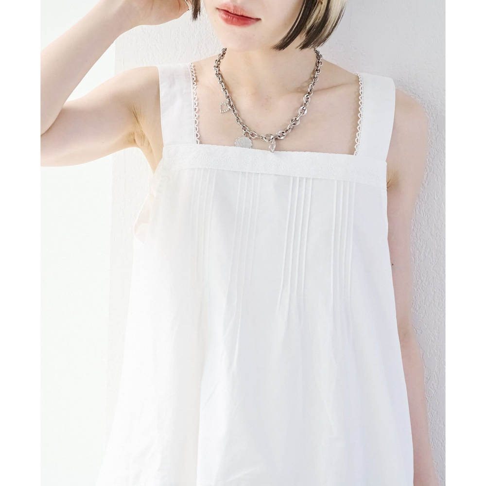 ：常花二手：🇯🇵 w closet ✿ 可愛復古蕾絲背心短洋裝（實拍照請看下方商品說明欄）日牌正品 現貨-細節圖6