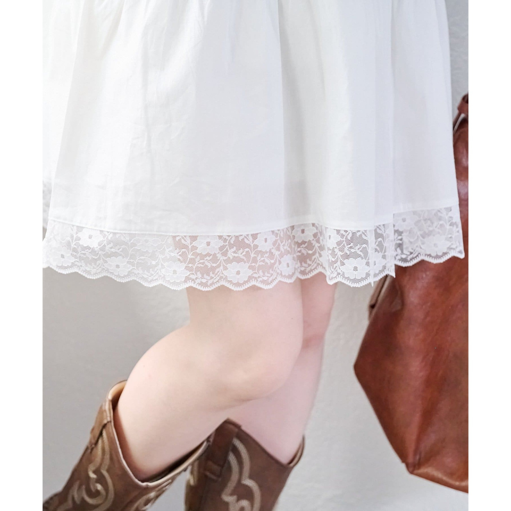 ：常花二手：🇯🇵 w closet ✿ 可愛復古蕾絲背心短洋裝（實拍照請看下方商品說明欄）日牌正品 現貨-細節圖7