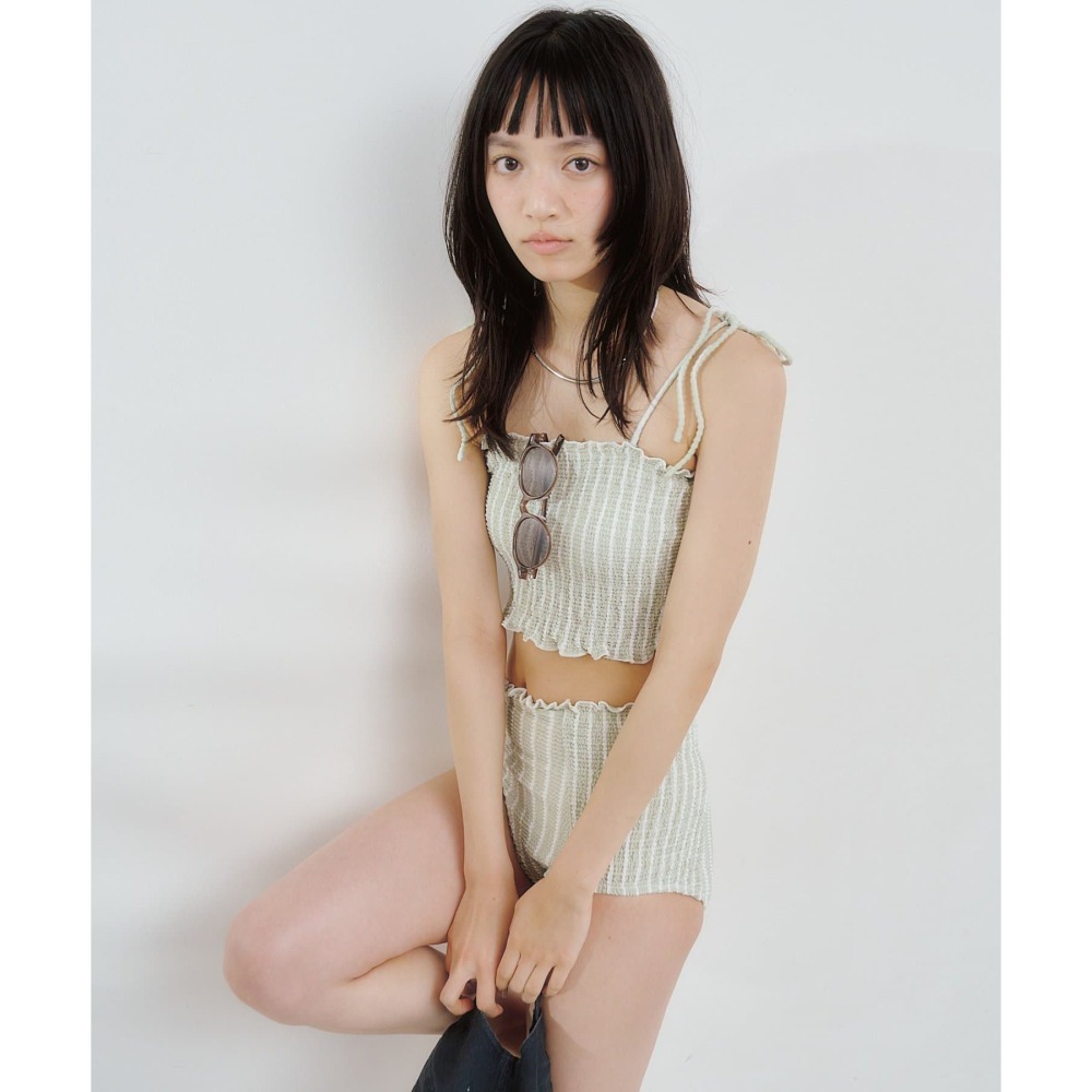 ：常花日本代購：🇯🇵（免運！部分現貨！）mystic ✿ 皺皺綁帶定番泳衣（請先詳閱購買須知喔！）＃日牌正品-細節圖5