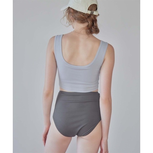：常花日本代購：🇯🇵（免運！）SEA DRESS ✿ 溫柔色系亨利領背心泳衣（請先詳閱下方購買須知）-細節圖3