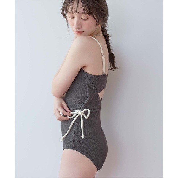 ：常花日本代購：🇯🇵（免運！）SEA DRESS ✿ 撞色抽繩蝴蝶結綁帶連身泳衣（請先詳閱下方購買須知）-規格圖11